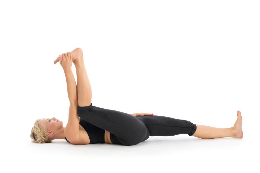 ananda balasana one leg at one time