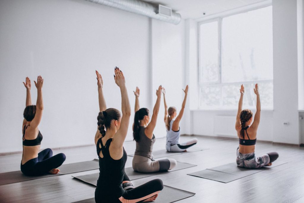 hatha yoga poses in class