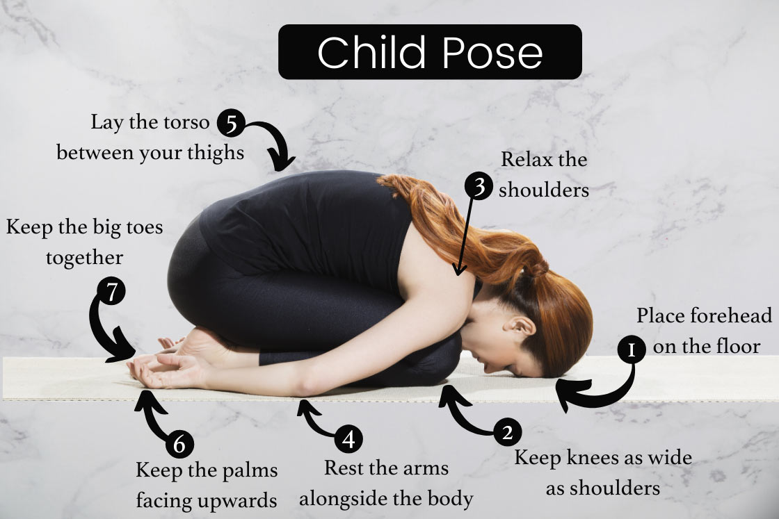Child Pose Balasana How To Do Benefits And Precautions Fitsri 