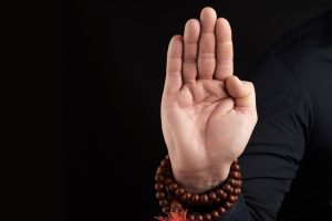hands in abhaya mudra