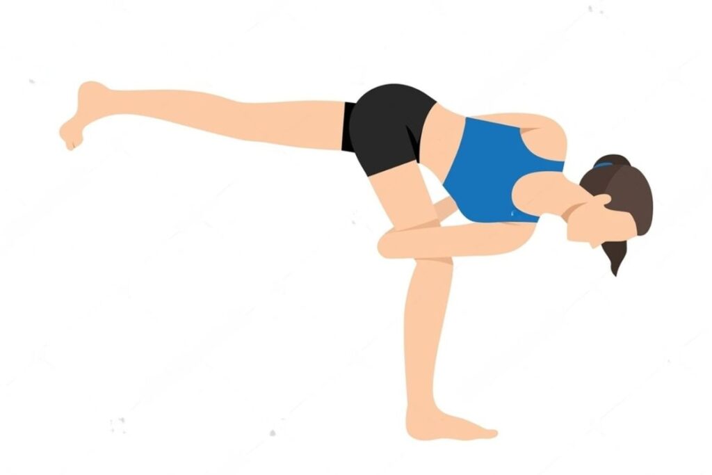 Baddha Parivrtta Ardha Chandrasana