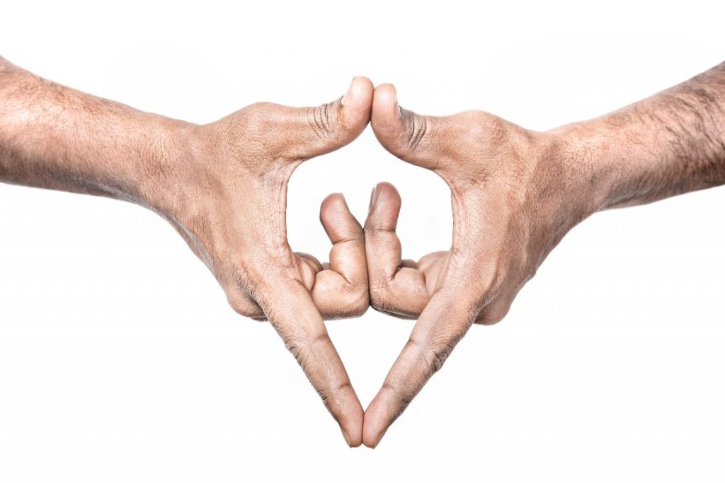 yoni mudra hands