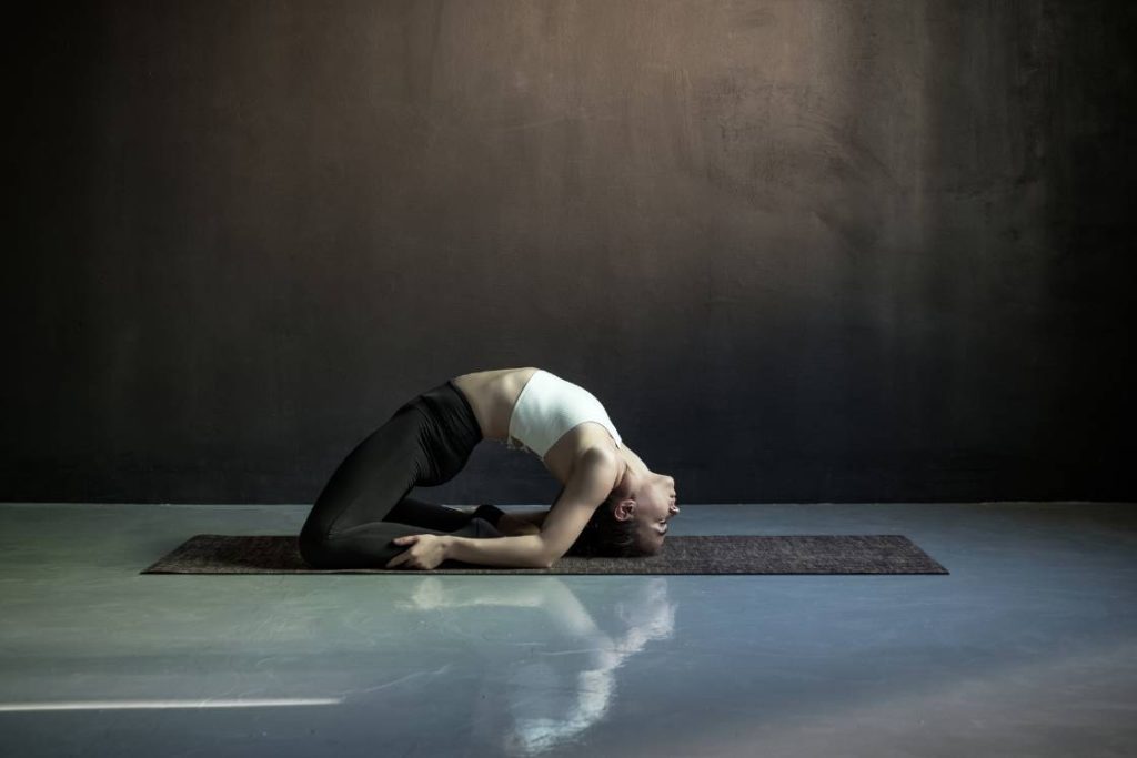 dove pose variation hands by sides
