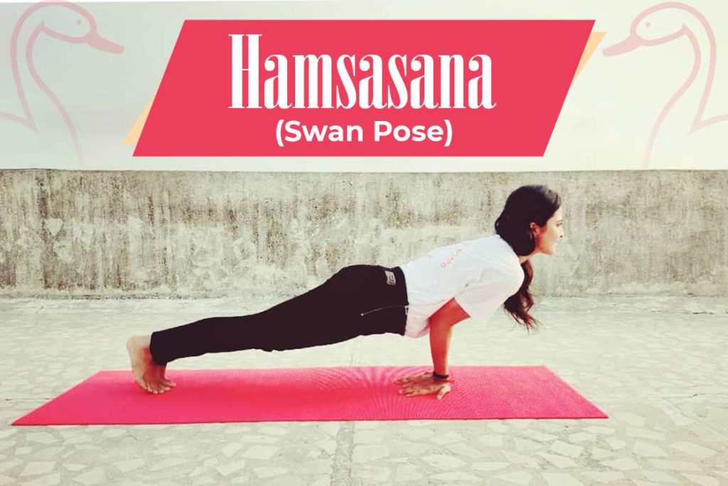 Yoga asanas set a plank and other with blocks Vector Image