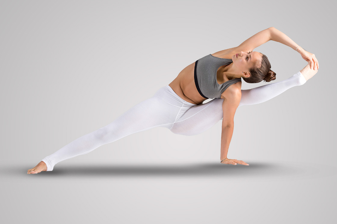 Visvamitrasana yoga pose Stock Photo - Alamy