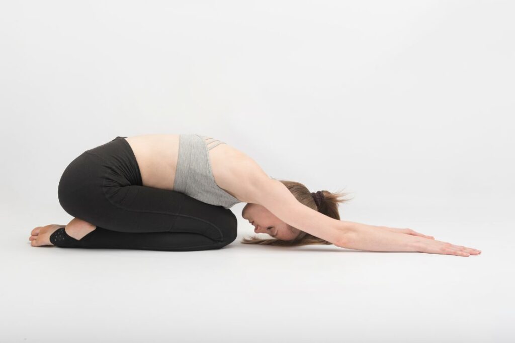 child yoga pose for inguinal hernia