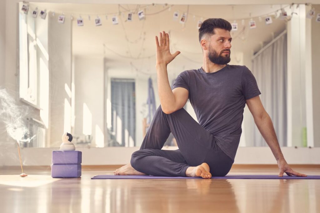 half lord fishes yoga pose for Erectile Dysfunction