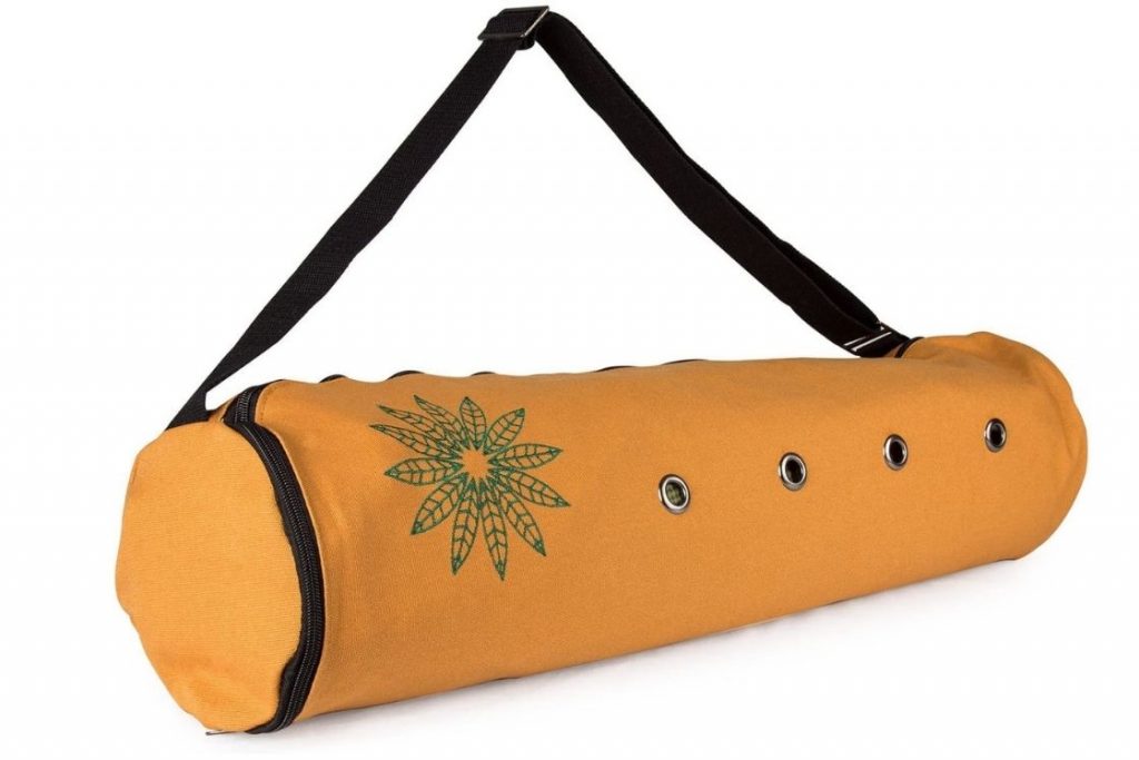 Heathyoga Yoga Mat Bag Full-Zip Exercise Carry - Large, Black